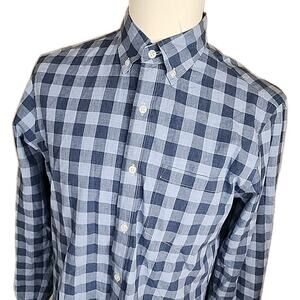 J.Crew Mens Slim Fit Long Sleeve Button Down Shirt Blue Check Size M